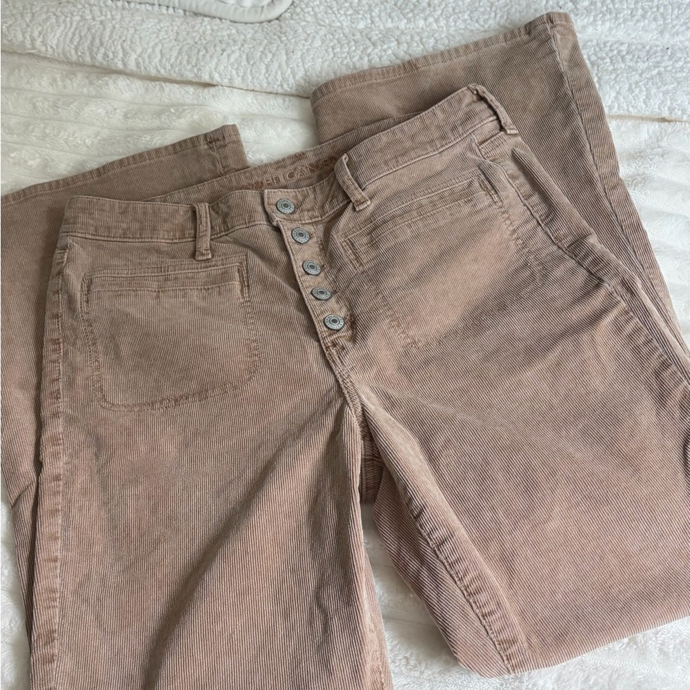 American Eagle Corduroy Tan Brown Flare Pants